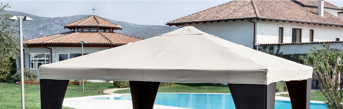 C TOP RICAMBIO P/GAZEBO LEGNO 3X3 POLIEST BEIGE- I GIARDINI DEL RE- 1,0 pz