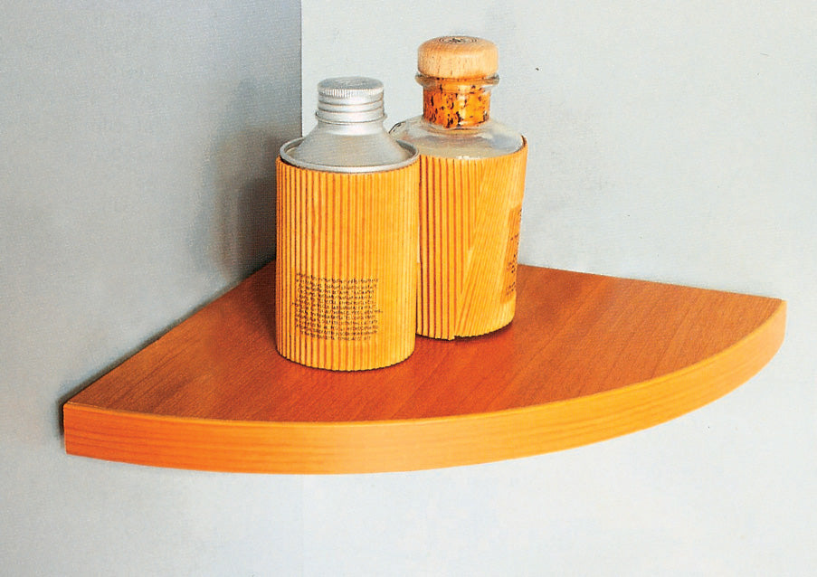 MENSOLA ANGOLO SQUADRATA NOCE 35X35X1,8 CM- 5,0 pz