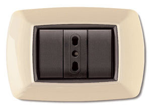 PLACCA LIFE LIVING PLAST AVORIO 3P- ELETTROCANALI- 10,0 pz