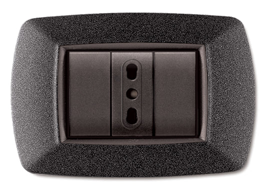 PLACCA LIFE LIVING PLAST GRIGIO NOTTE VULCAN 3P- ELETTROCANALI- 10,0 pz