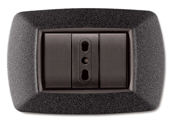 PLACCA LIFE LIVING PLAST GRIGIO NOTTE VULCAN 3P- ELETTROCANALI- 10,0 pz