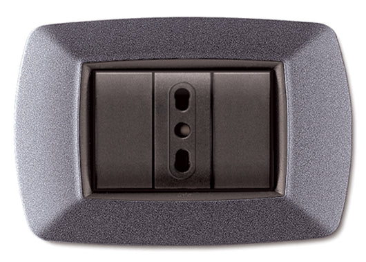 PLACCA LIFE LIVING PLAST GRIGIO CHIARO VULCAN 3P- ELETTROCANALI- 10,0 pz