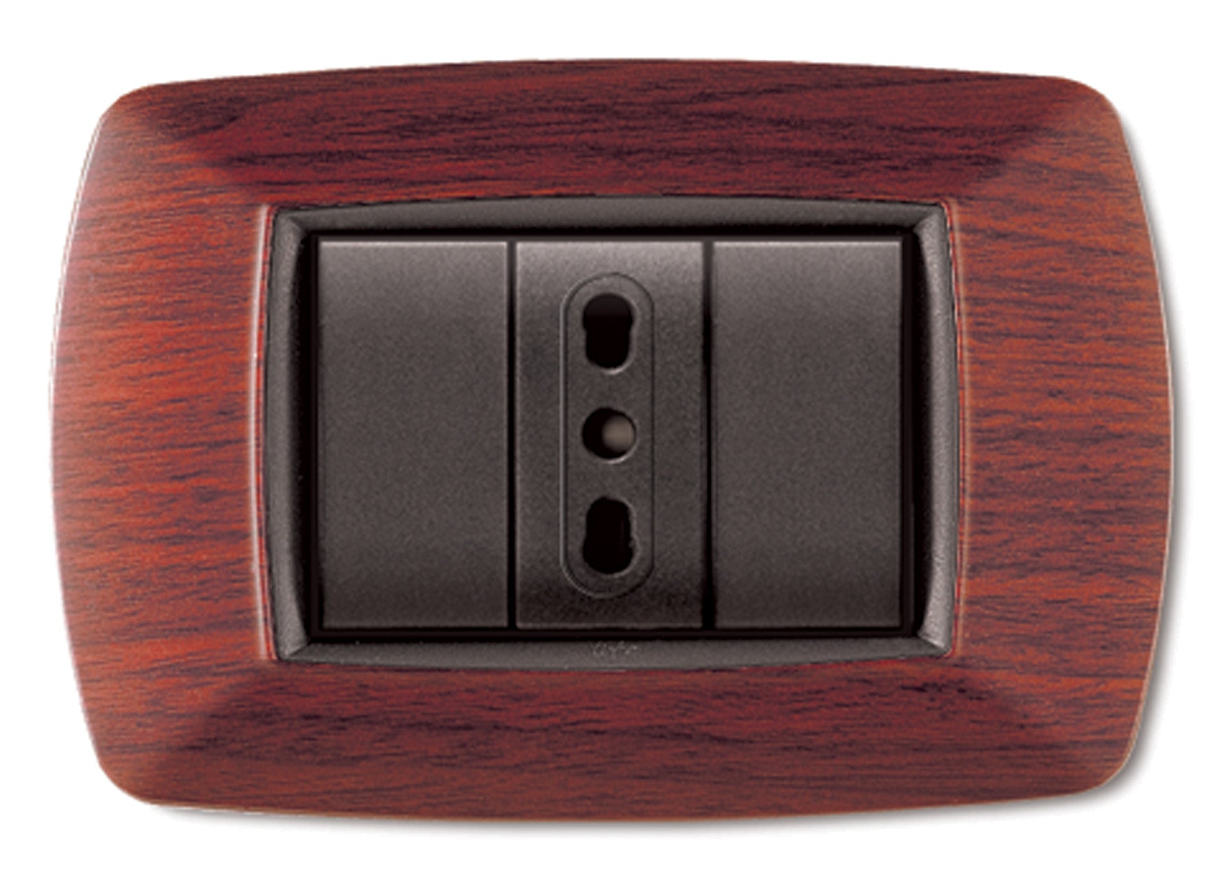 PLACCA LIFE LIVING PLAST LEGNO SCURO 3P- ELETTROCANALI- 10,0 pz