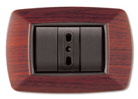 PLACCA LIFE LIVING PLAST LEGNO SCURO 3P- ELETTROCANALI- 10,0 pz