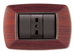 PLACCA LIFE LIVING PLAST LEGNO SCURO 3P- ELETTROCANALI- 10,0 pz