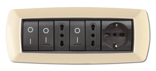 PLACCA LIFE LIVING PLAST AVORIO 7P- ELETTROCANALI- 1,0 pz