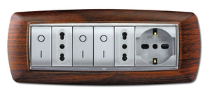 PLACCA LIFE LIVING PLAST LEGNO SCURO 7P- ELETTROCANALI- 1,0 pz