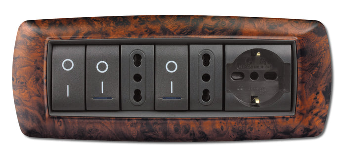 PLACCA LIFE MOD. LIVING PLAST. RADICA 7P- ELETTROCANALI- 1,0 pz