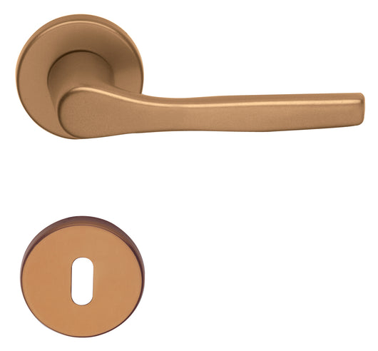 MANIGLIA ALLUMINIO ANODIZZ BRONZO C/BOCCHETT- GHIDINI PIETRO BOSCO- 5,0 pz