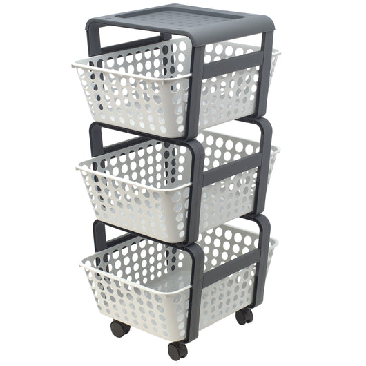 CARRELLO DA CUCINA MODULA A 3 CESTE C/RUOTE- 4,0 pz