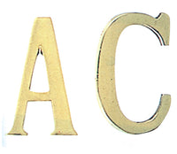 LETTERA D IN OTTONE 75 MM- 10,0 pz