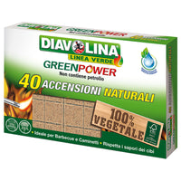 ACCENDIFUOCO  40 CUBI DIAVOLINA GREEN POWER 15341- 24,0 pz