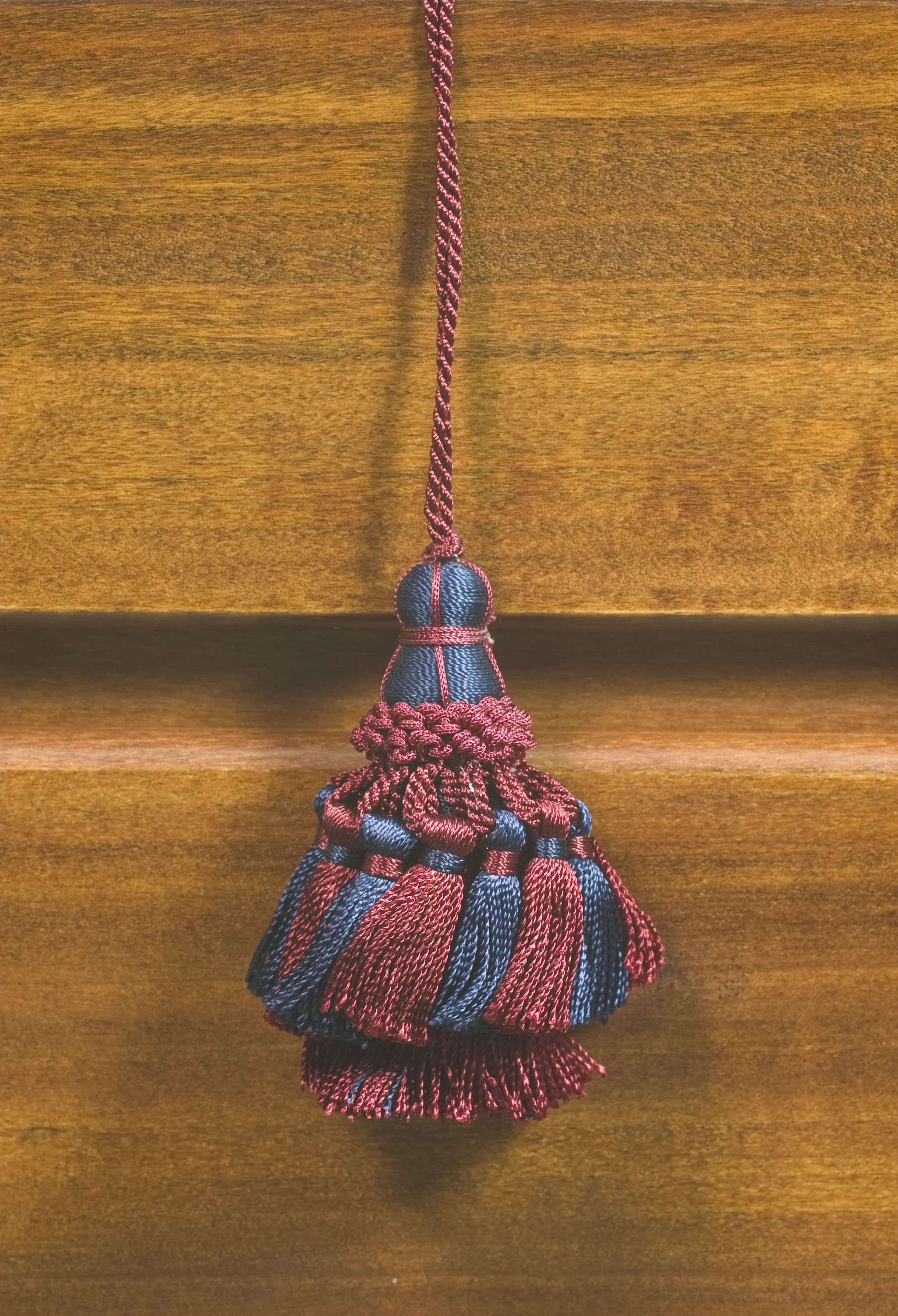 FIOCCO PER CHIAVI CM.9 BLU E BORDO- 6,0 pz