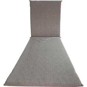 CUSCINO GARDEN GRIGIO LETTINO H.4,5 CM.190X60- 4,0 pz