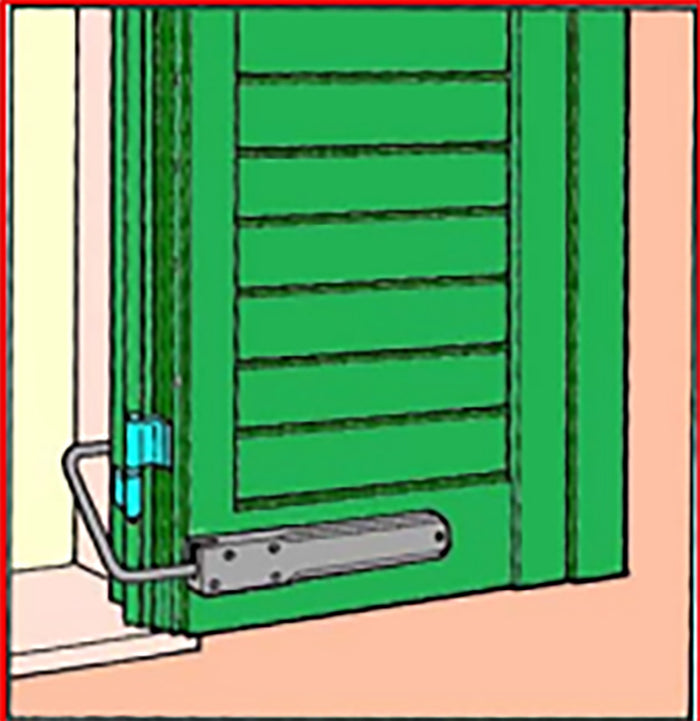 FERMA PERSIANA ABS 20X253X207 MM MOLLA INOX NER- 12,0 pz
