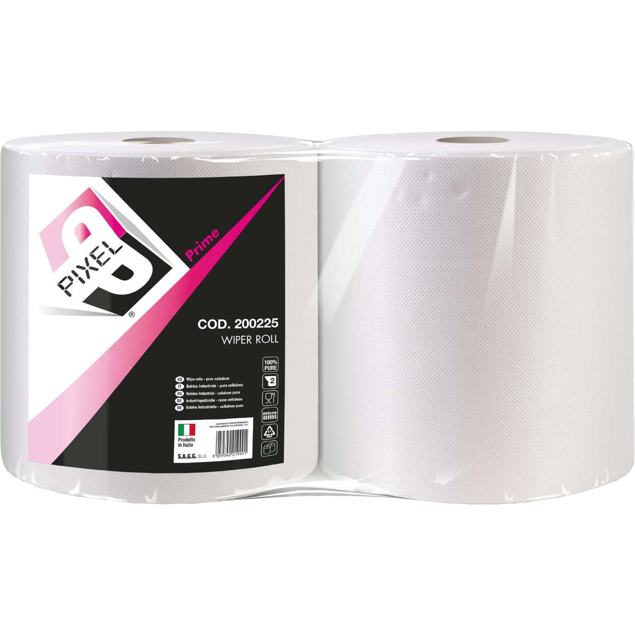 BOBINA CARTA PURA CELLUL PRIME 2 PZ  2 KG CA- 1,0 confezione