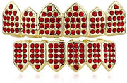 Grillz per Denti in Cristallo Pave - 6 Denti - Unisex - Ipotesoallergenico - Gioielli per Cosplay/Party - Gioielli per la Luna