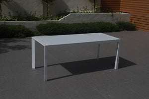 TAVOLO RETTANG ALLUM BCO ESTENS 127/180X77X71 CM- 1,0 pz