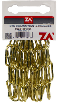 CATENA MAGLIA LUNGA RITORTA 4,0 MM 2,5 M OTTON- 1,0 pz