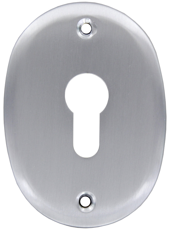 BL BOCCHETTA PROFILO EUROPEO C/FORI CROMO SATIN- METAL STYLE- 1,0 blister