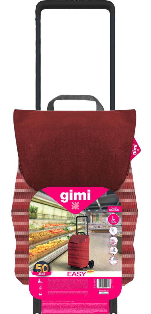 GIMI CARRELLO SPESA EASY 40 L ROSSO- 1,0 pz