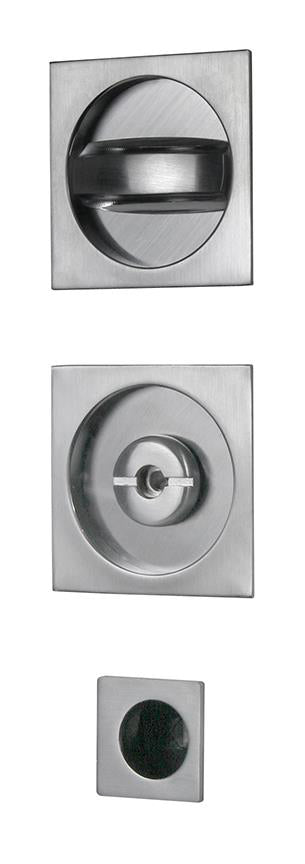 KIT MANIGLIE QUADRO PORTE SCORREVOLI C/NOTT CROMO- 1,0 pz