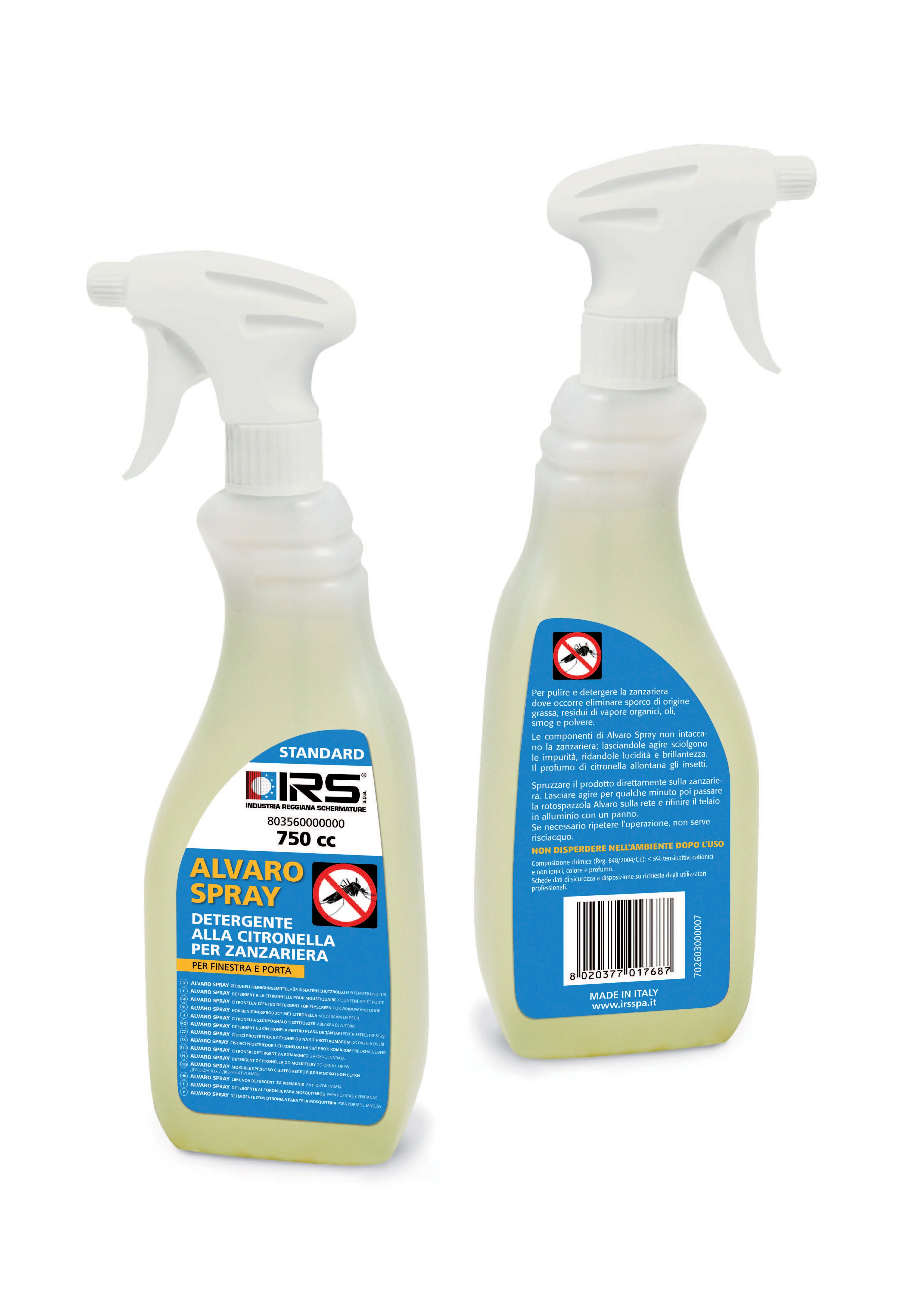 DETERGENTE SPRAY PER ZANZARIERA 0,75 L- 12,0 pz