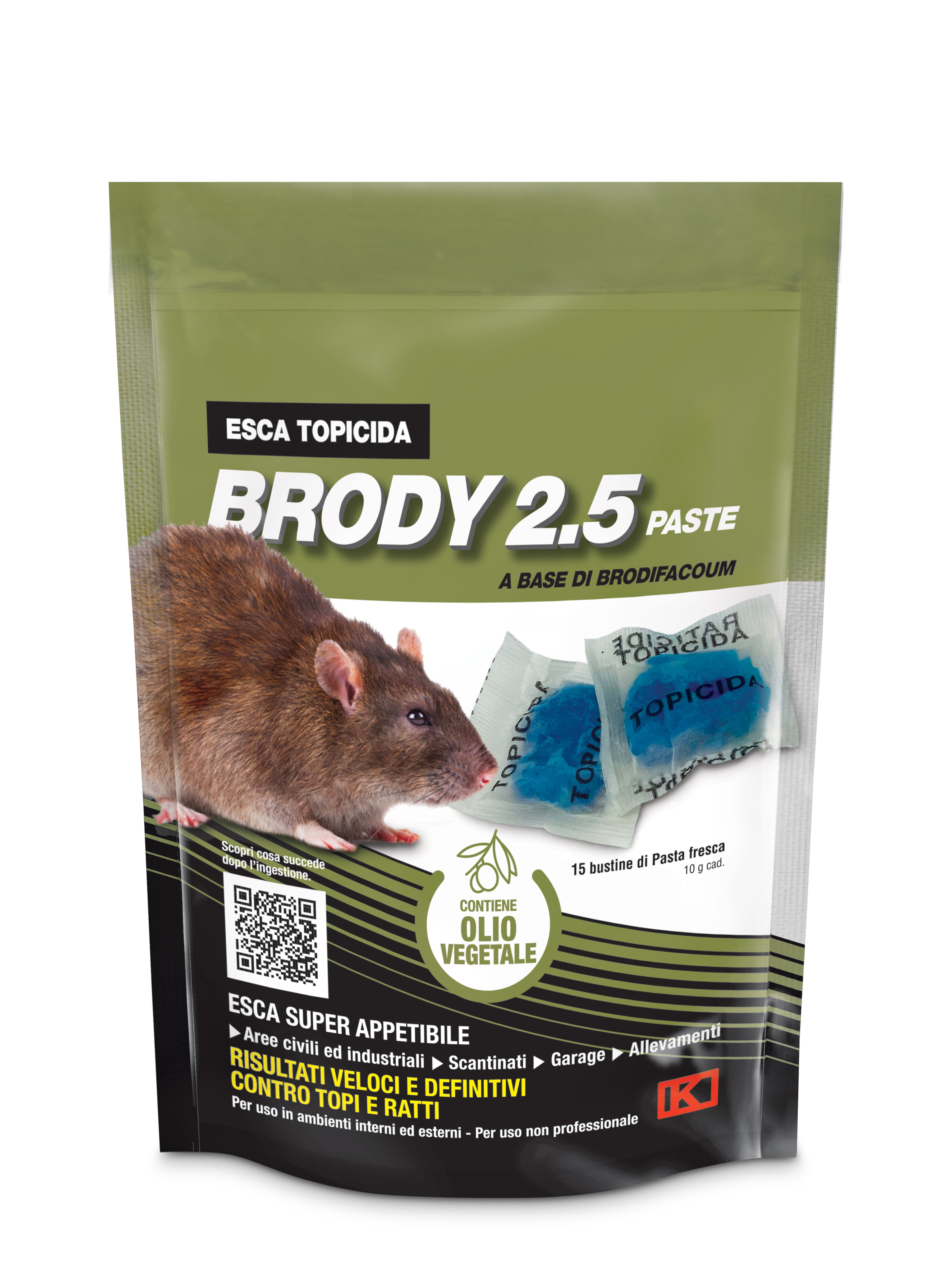 ESCA TOPICIDA FRESCA BRODY 2.5 150 G BLU CON OLIO- 1,0 pz