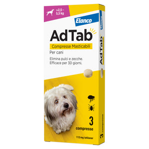 ADTAB COMPRESSE MASTICABILI PER CANI 2,5 - 5,5 KG- 1,0 pz
