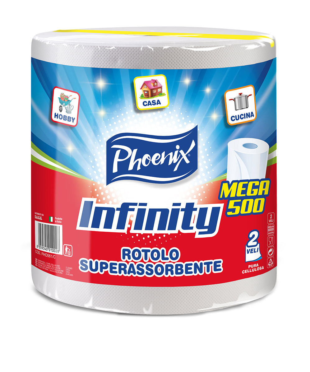 BOBINA CARTA PURA CELLUL INFINITY 600 G- 2,0 rotoli