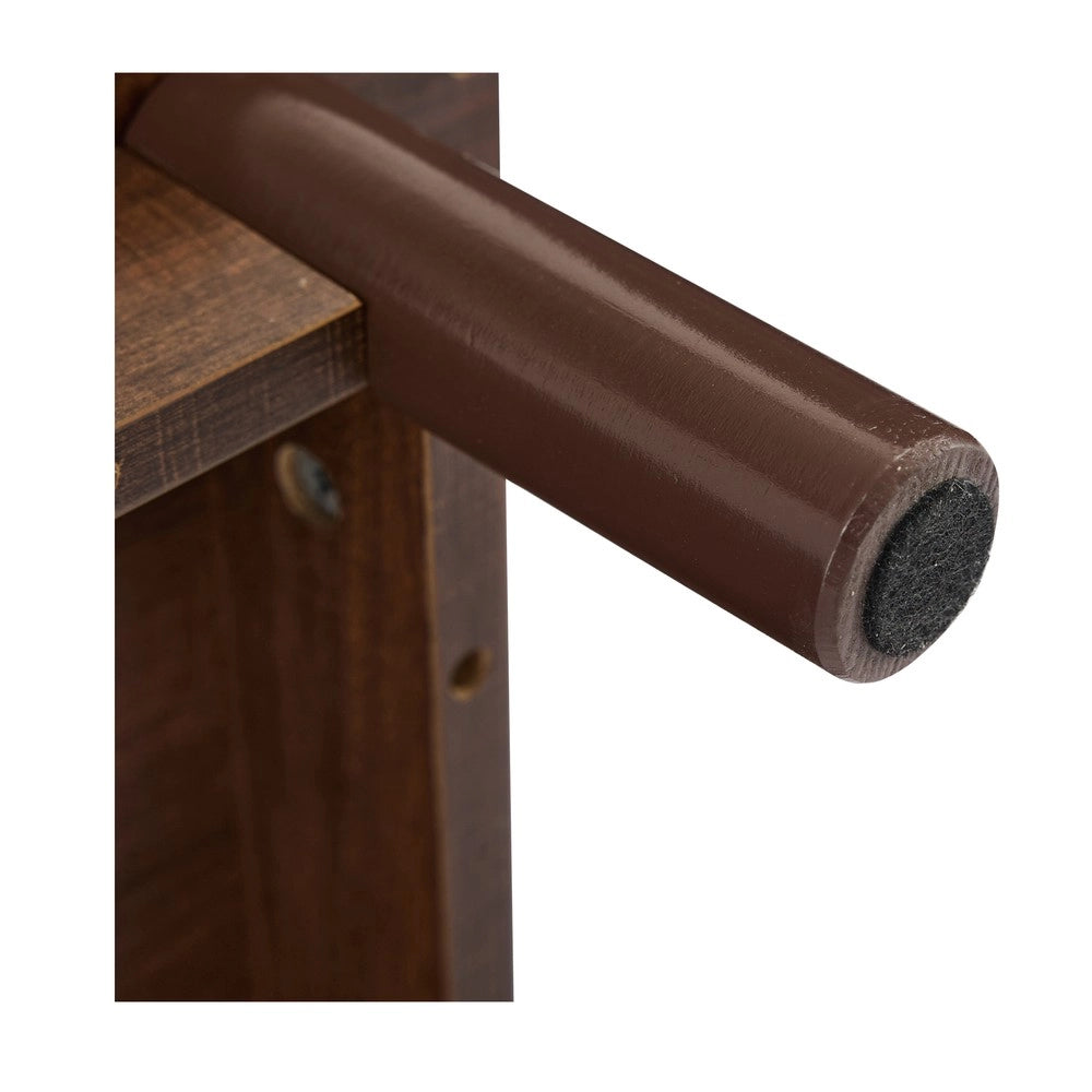Mobile TV in Legno Scuro con Cassetti e Ante in Rattan ¨C Xylo ¨C 180 cm
