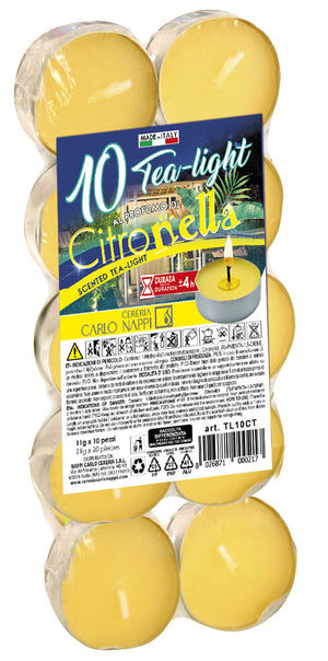 TEALIGHT CITRONELLA 3,6X1,7 CM PEZZI 10- 24,0 confezione