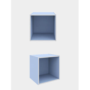 CUBO 35X35X29 CM AZZURRO- 1,0 pz