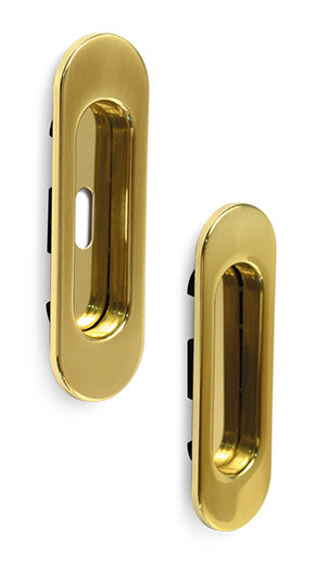 MANIGLIA OVALE PORTA SCORR C/FORO E SENZA  CRO SAT- 1,0 pz