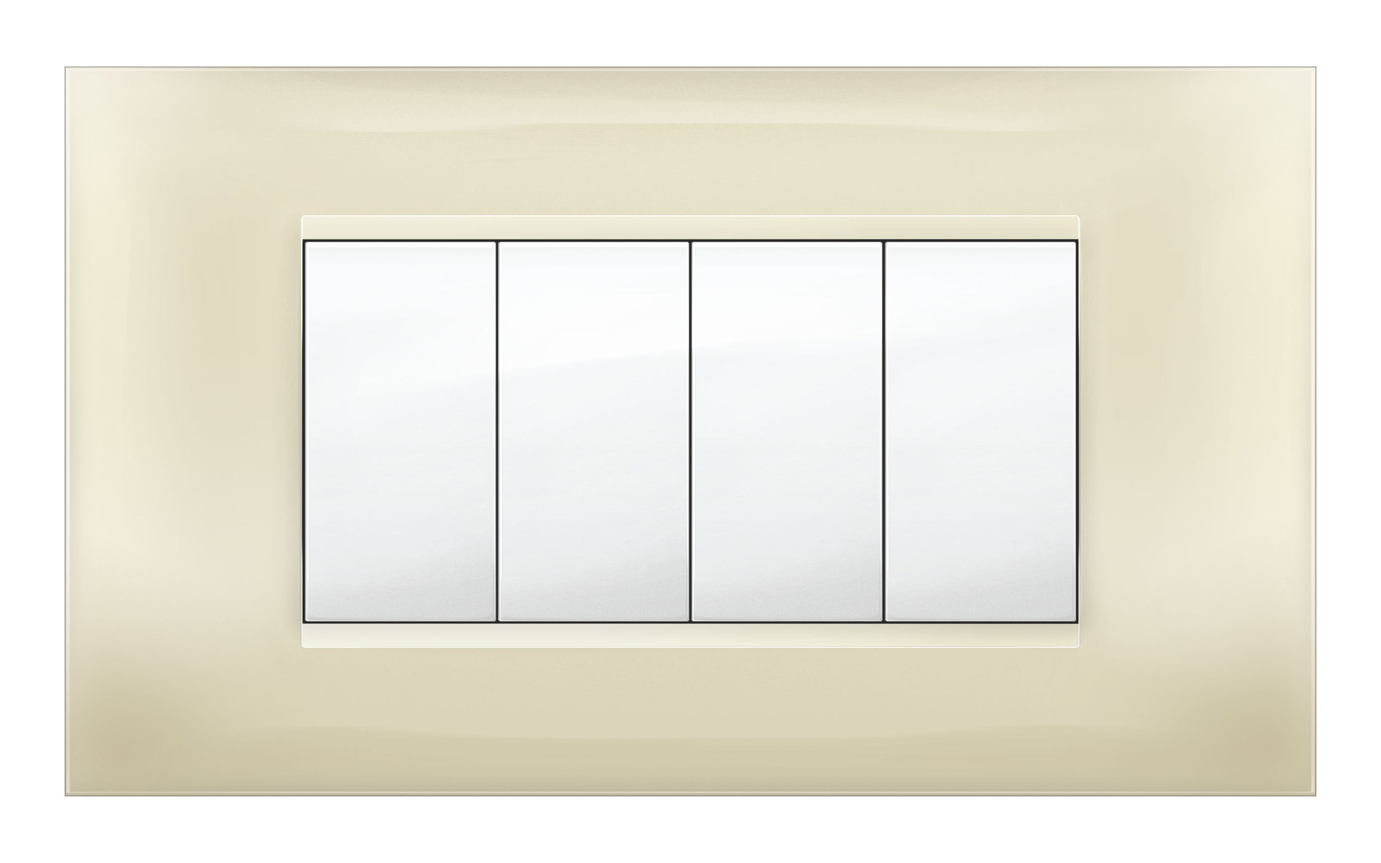 PLACCA MIVIDA PLANA AVORIO 4P- 1,0 pz