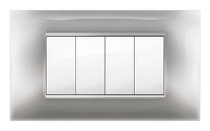 PLACCA MIVIDA PLANA ALLUMINIO CHIARO 4P- 1,0 pz