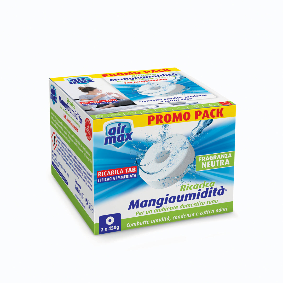 AIRMAX ASSORBIUMIDITA RICARICA TAB NEUT 450G 2PZ- 12,0 pz
