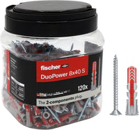 FISCHER TASSELLO DUOPOWER S 8X40 PROPACK 120 PZ- 1,0 confezione