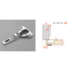 SALICE CERNIERA AUTOMATICA CNA7G99 COLLO  9- 25,0 pz