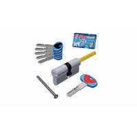 SECUREMME CILINDRO K1 5CH+1C 30+40 CROMO SAT POMOLO- 1,0 pz