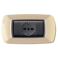 PLACCA LIFE LIVING PLAST AVORIO 4P- ELETTROCANALI- 1,0 pz