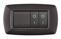 PLACCA LIFE LIVING PLAST GRIGIO NOTTE VULCAN 4P- ELETTROCANALI- 1,0 pz