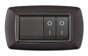 PLACCA LIFE LIVING PLAST GRIGIO NOTTE VULCAN 4P- ELETTROCANALI- 1,0 pz