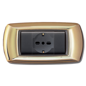 PLACCA LIFE LIVING PLAST ORO 4P- ELETTROCANALI- 1,0 pz