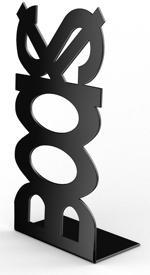 FERMALIBRO IN ACCIAIO BOOKS  NERO- BOLIS ITALIA- 10,0 pz