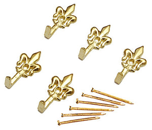 BL GANCIO PER QUADRO GIGLIO 32 MM ORO L N. 0 5 PZ- DIESSE- 5,0 blister