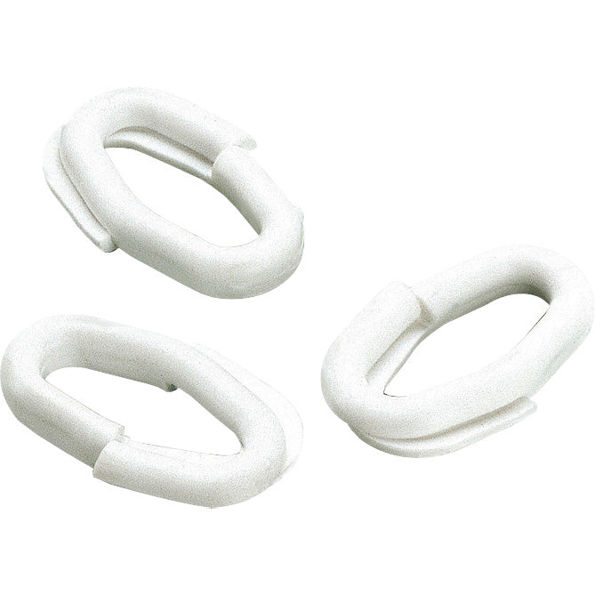 ANELLO GIUNZIONE P/CATENA PLASTICA D 6 BIANCO- 50,0 pz