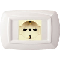 TONDO PLACCA MAGIC PLAST 1P SCHUKO BIANCO- ELETTROCANALI- 10,0 pz