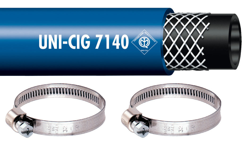 PL TUBO PER GAS GPL IMQ D 8X13 MM C/FASCETTE 2 M- 2,0 pz