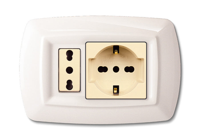 TONDO PLACCA MAGIC PLAST SCHUKO+MODULO BIA- ELETTROCANALI- 10,0 pz